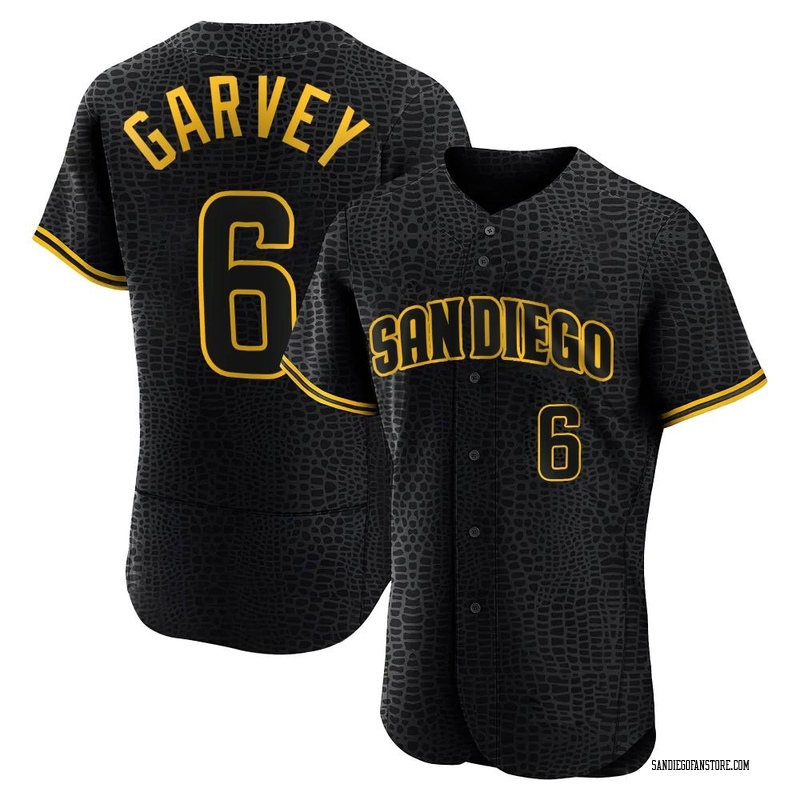 Steve Garvey Men's San Diego Padres Snake Skin City Jersey - Black Authentic