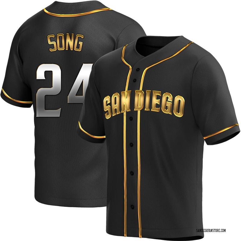 Sung-Mun Song Youth San Diego Padres Alternate Jersey - Black Golden Replica