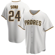 Sung-Mun Song Youth San Diego Padres Home Jersey - White/Brown Replica