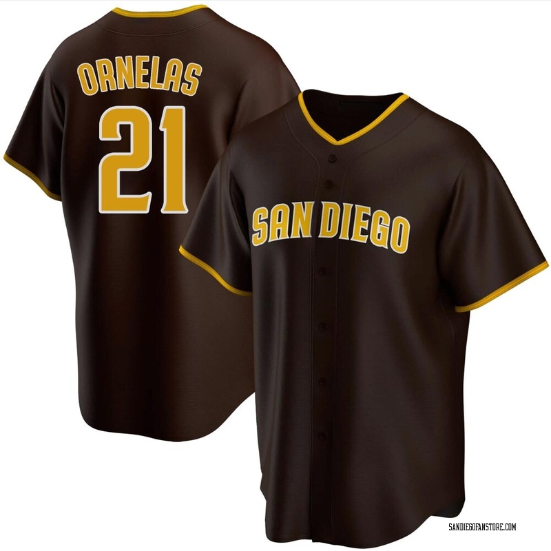 Tirso Ornelas Men's San Diego Padres Road Jersey - Brown Replica