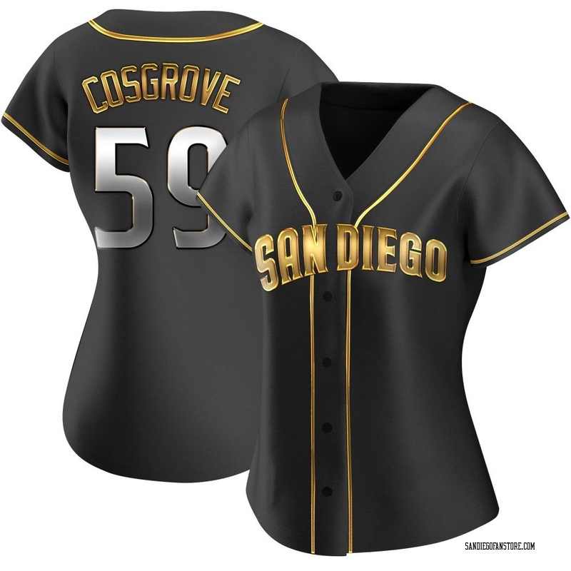 Tom Cosgrove Women's San Diego Padres Alternate Jersey - Black Golden Replica