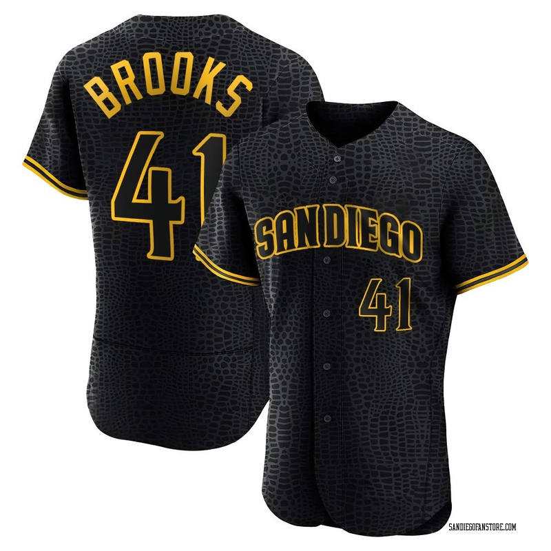 Trenton Brooks Men's San Diego Padres Snake Skin City Jersey - Black Authentic