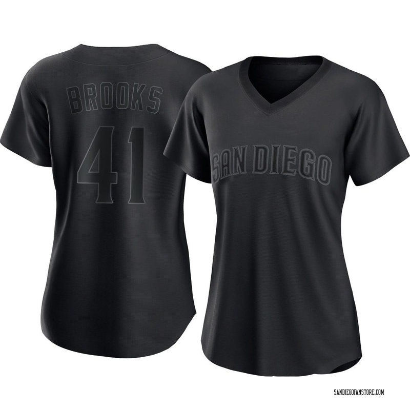 Trenton Brooks Women's San Diego Padres Pitch Fashion Jersey - Black Replica