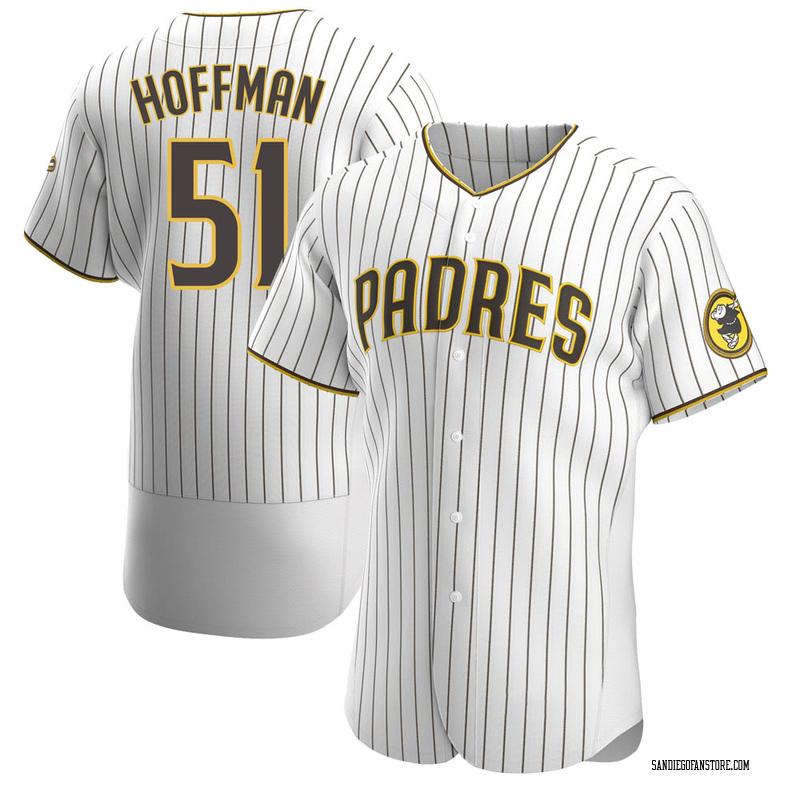 Trevor Hoffman Men's San Diego Padres Home Jersey - White/Brown Authentic