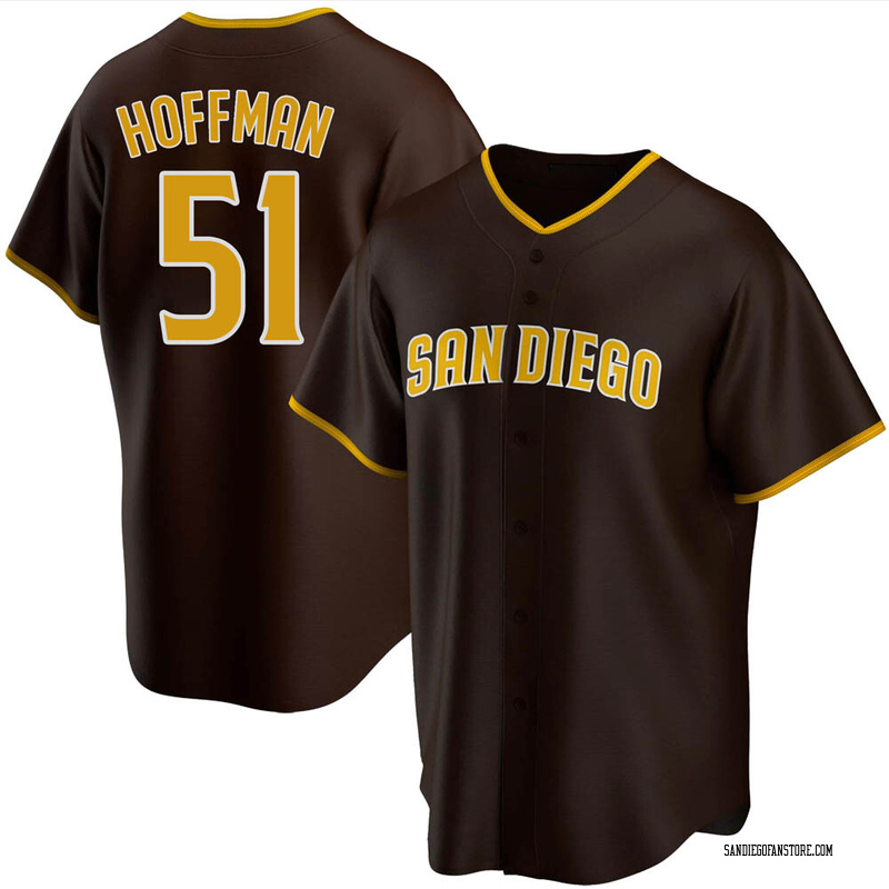 Trevor Hoffman Men's San Diego Padres Road Jersey - Brown Replica