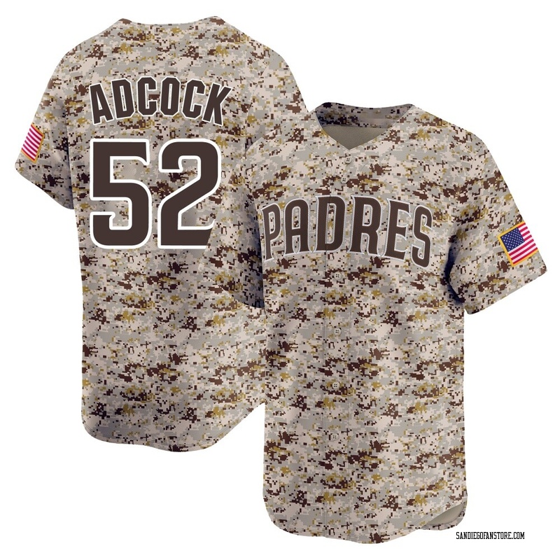 Ty Adcock Men's San Diego Padres 2nd Alternate Jersey - Camo Limited