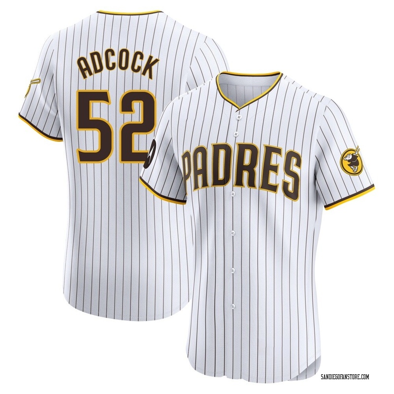 Ty Adcock Men's San Diego Padres Home Patch Jersey - White Elite