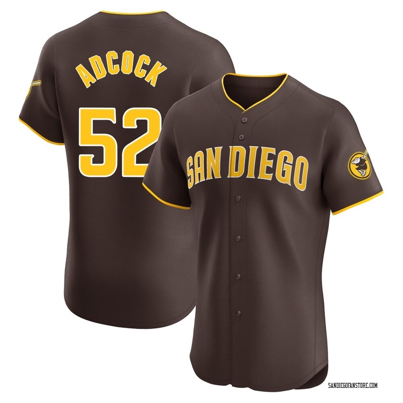 Ty Adcock Men's San Diego Padres Road Vapor Premier Jersey - Brown Elite