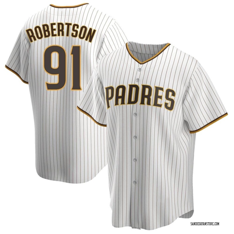 Tyler Robertson Men's San Diego Padres Home Jersey - White/Brown Replica