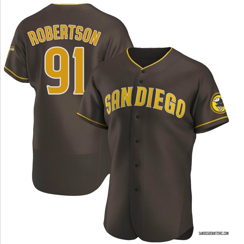 Tyler Robertson Men's San Diego Padres Road Jersey - Brown Authentic