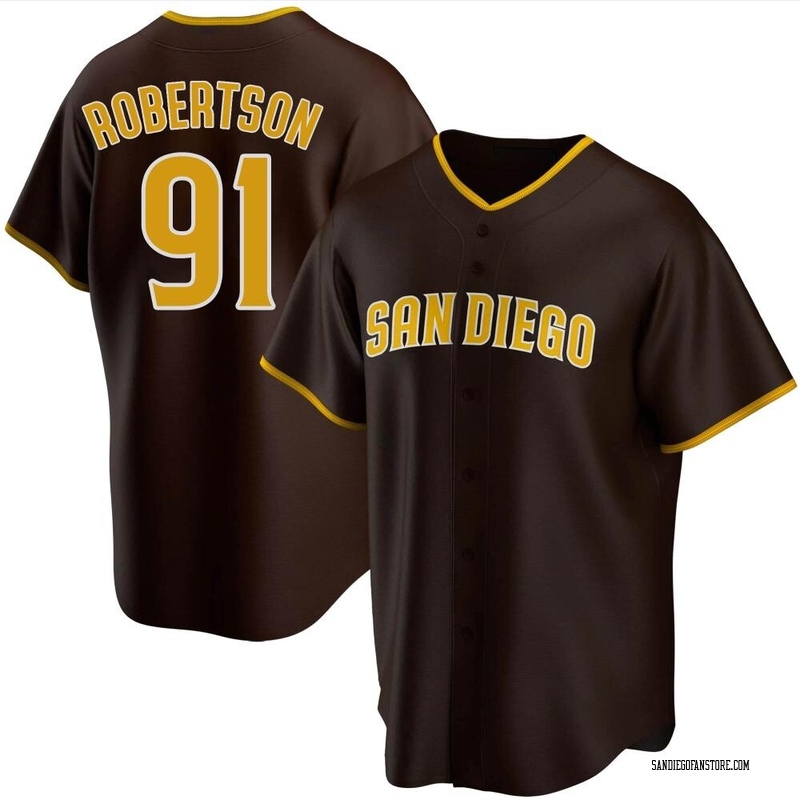 Tyler Robertson Youth San Diego Padres Road Jersey - Brown Replica