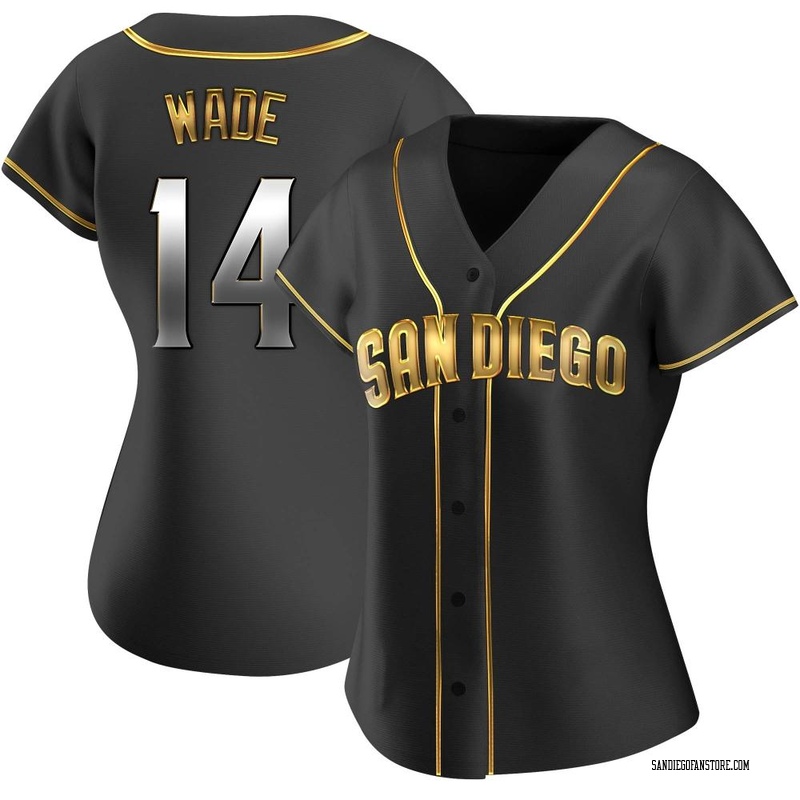 Tyler Wade Women's San Diego Padres Alternate Jersey - Black Golden Replica