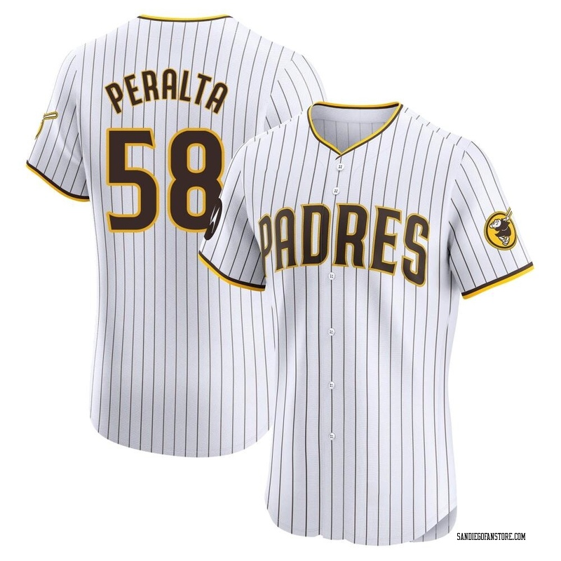 Wandy Peralta Men's San Diego Padres Home Patch Jersey - White Elite