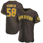 Wandy Peralta Men's San Diego Padres Road Jersey - Brown Authentic