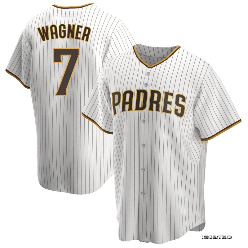 Will Wagner Men's San Diego Padres Home Jersey - White/Brown Replica