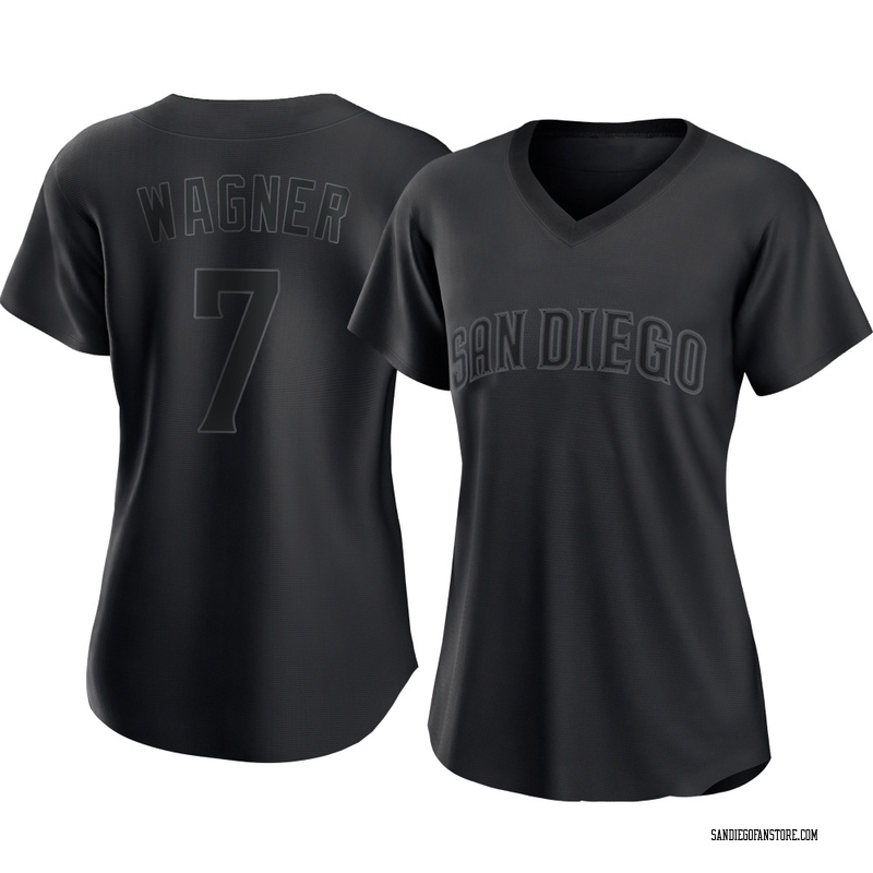 Will Wagner Women's San Diego Padres Pitch Fashion Jersey - Black Authentic