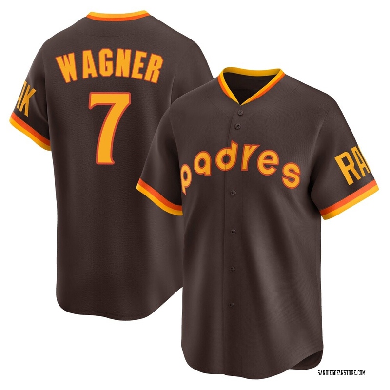 Will Wagner Youth San Diego Padres Cooperstown Collection Jersey - Brown Limited