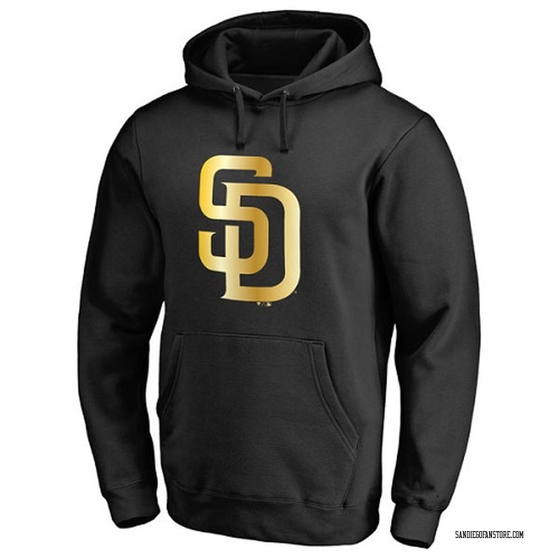 Men's San Diego Padres Collection Pullover Hoodie - Black - Gold