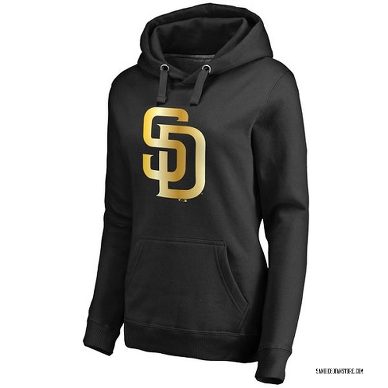 Women's San Diego Padres Collection Pullover Hoodie - Black - Gold